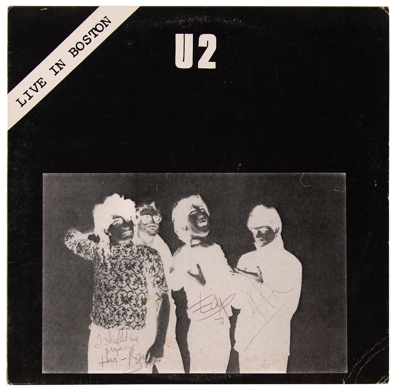 Lot 7411 U2 Signed Bootleg Album - Live in Boston
