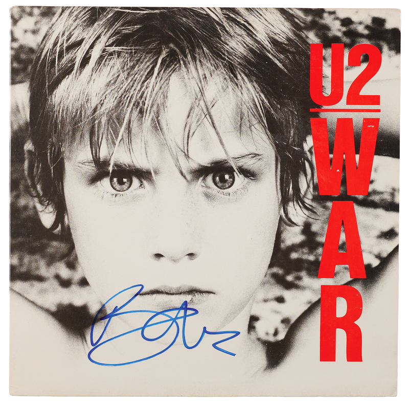 Lot 7440 U2: Bono Signed Album - War