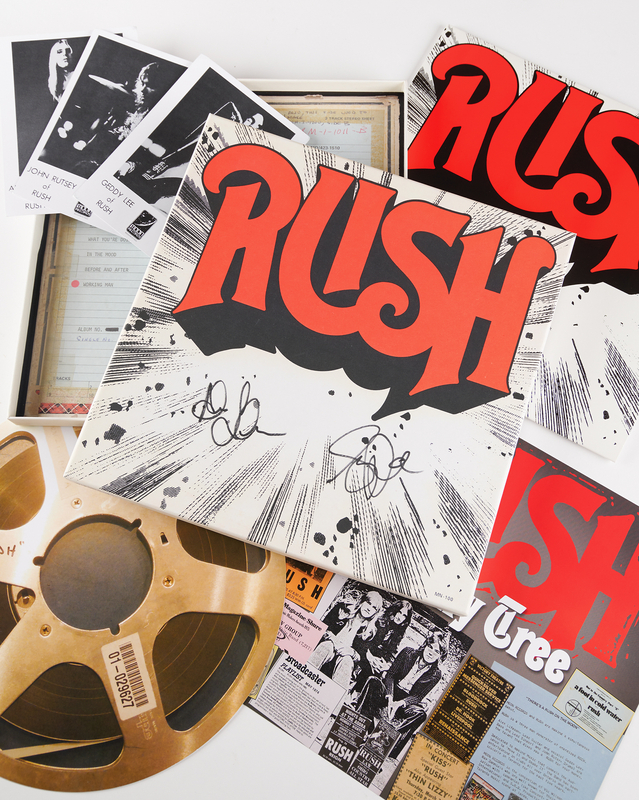 Lot 7369 Rush: Lee and Lifeson Signed Album Box Set - Reissue of the Self-Titled Debut