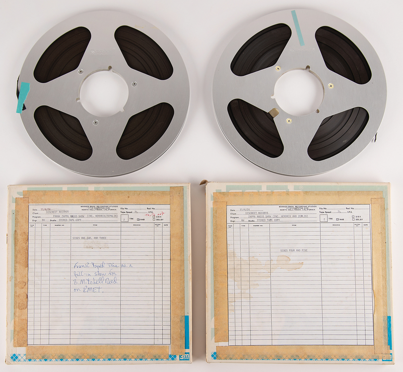 Lot 7382 Frank Zappa (2) Original Reel-to-Reel Tapes for His 1974 KMET Radio Guest Spot - 'Frank Zappa Radio Show'