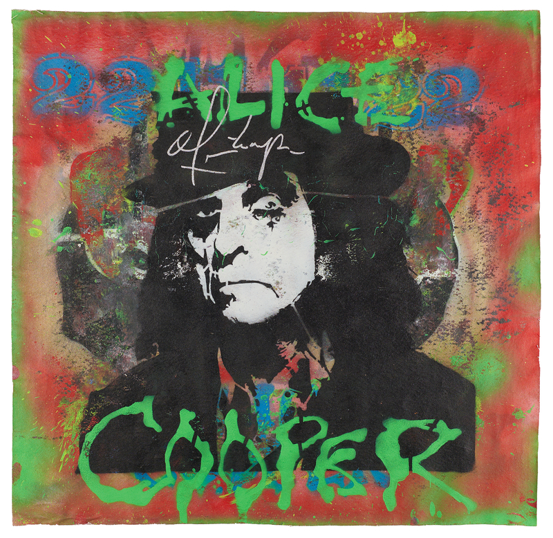 Lot 7337 Alice Cooper Signed Original Artwork by Jagga