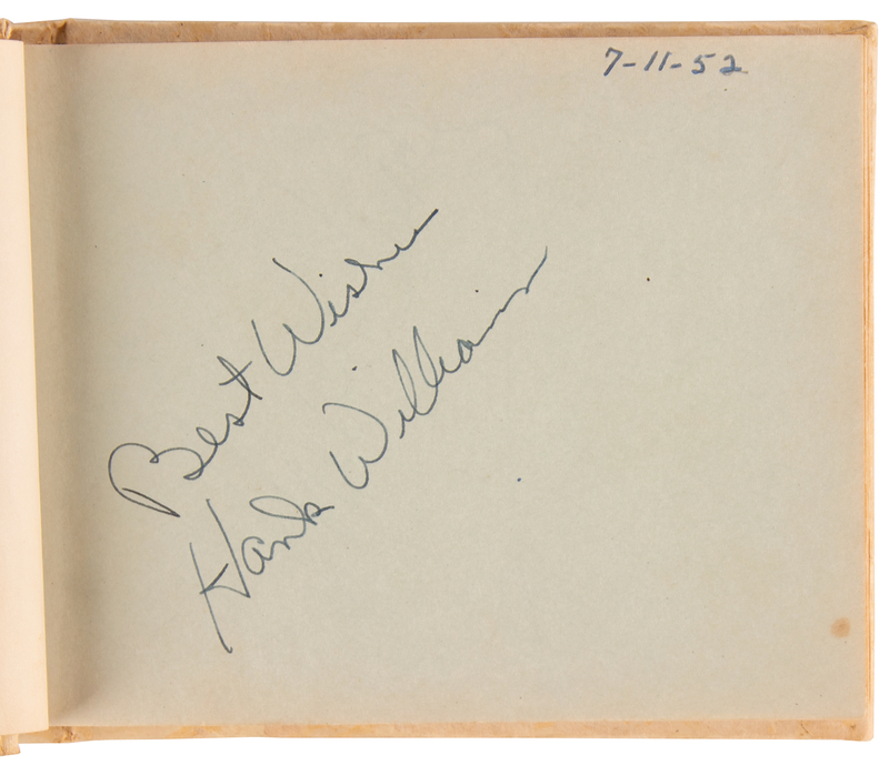Lot 7258 Hank Williams, Chet Atkins, and Grand Ole Opry Stars Signed Autograph Book