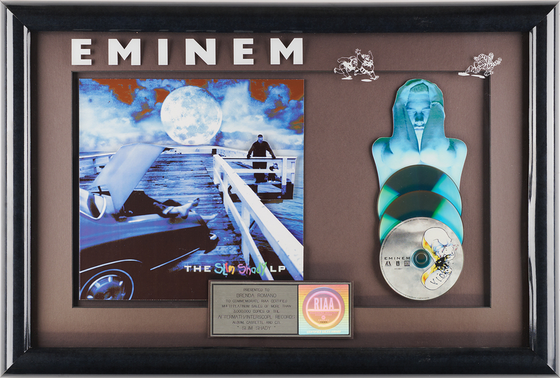 Lot 7472 Eminem RIAA Multi-Platinum Sales Award for 'Slim Shady'