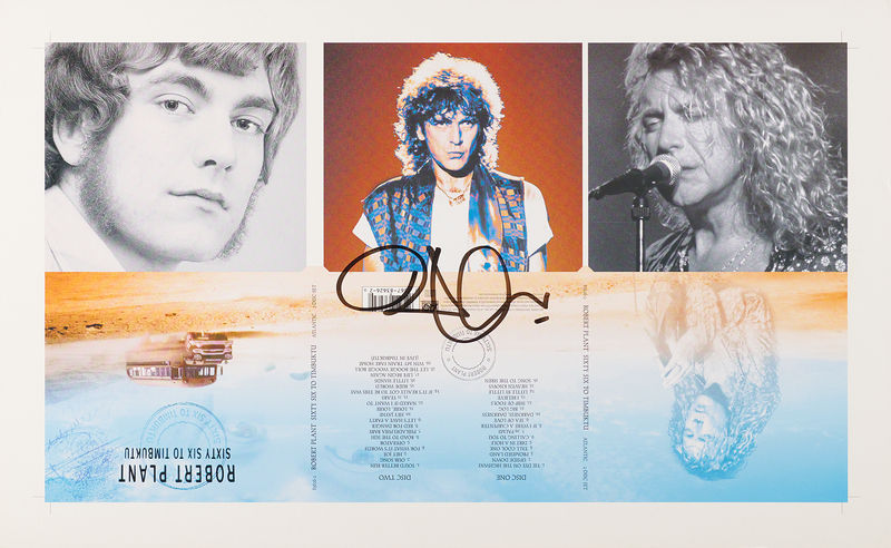 Lot 7237 Led Zeppelin: Robert Plant Signed CD Cover Proof for 'Sixty Six to Timbuktu'