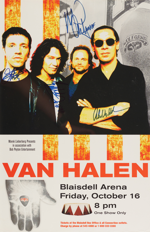 Lot 7443 Van Halen Signed 1998 Concert Poster (11˝ x 17˝)