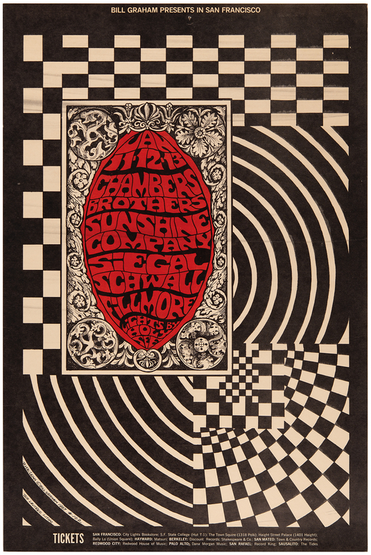 Lot 7288 The Chambers Brothers 1968 Fillmore Concert Poster (14˝ x 21˝)