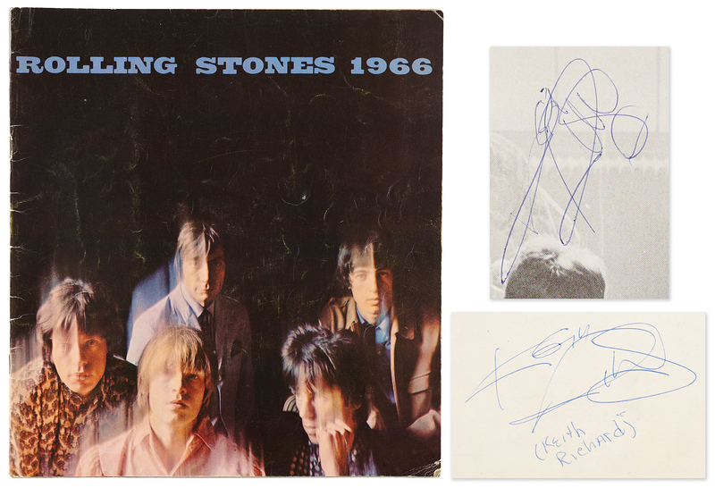 Lot 7130 Keth Richards, Brian Jones, and Ian Stewart Signed 1966 Rolling Stones Tour Program