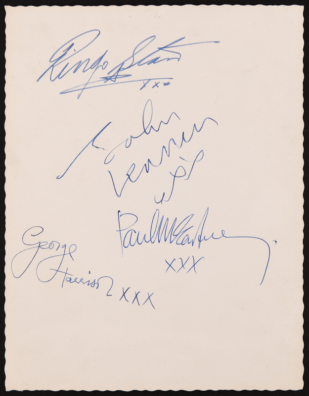 Lot 7005 Beatles Signed Photograph - Autographed at Their 1963 Stockholm 'Drop In' Show