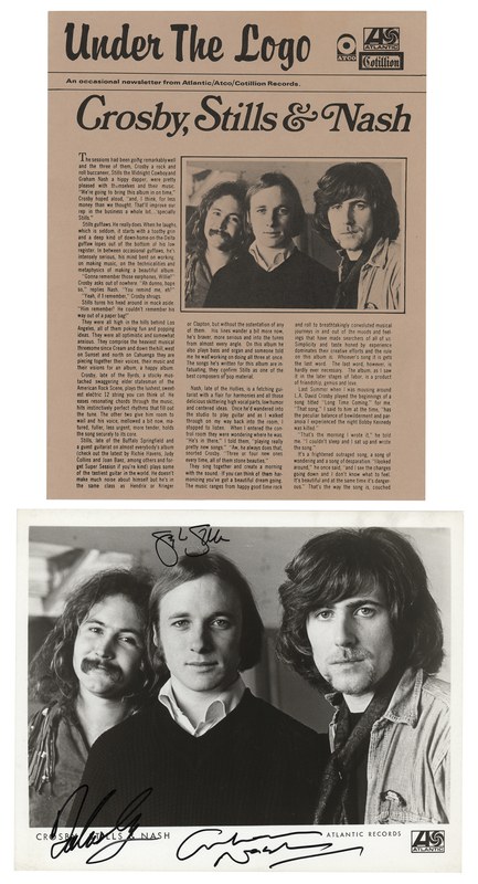 Lot 7270 Crosby, Stills, and Nash Signed Photograph