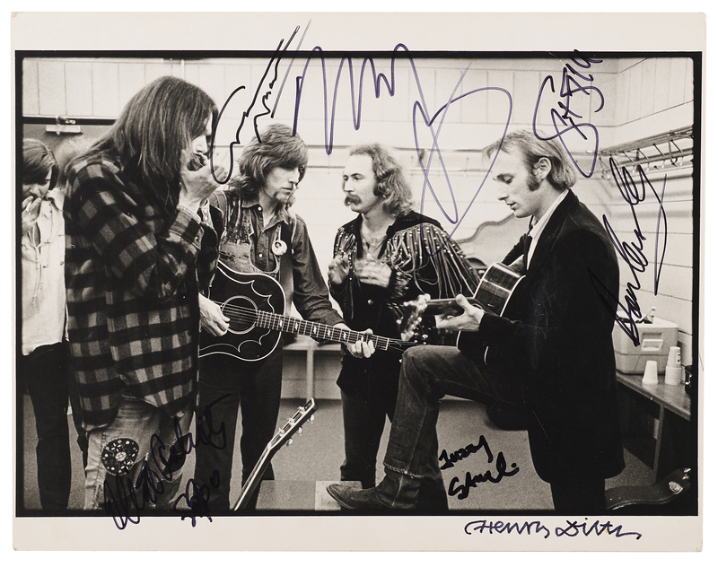 Lot 7343 Crosby, Stills, Nash, and Young Oversized Signed Photograph by Henry Diltz