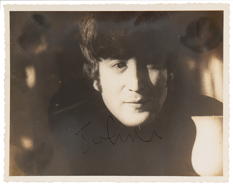 Lot 7022 John Lennon Signed Photograph - From the Collection of 'Apple Scruff' Lizzie Bravo