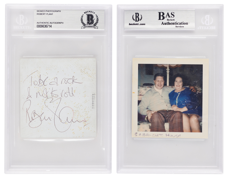 Lot 7226 Robert Plant Autograph Lyrics Signed from 'Stairway to Heaven' - 