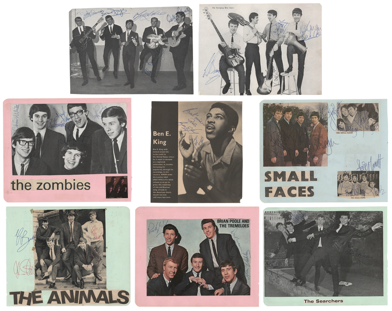 Lot 7265 1960s Rock and Roll (11) Band Signatures