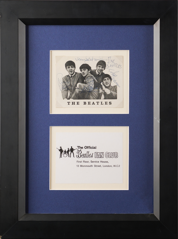 Lot 7006 Beatles Signed Fan Club Promo Card (Late 1963)