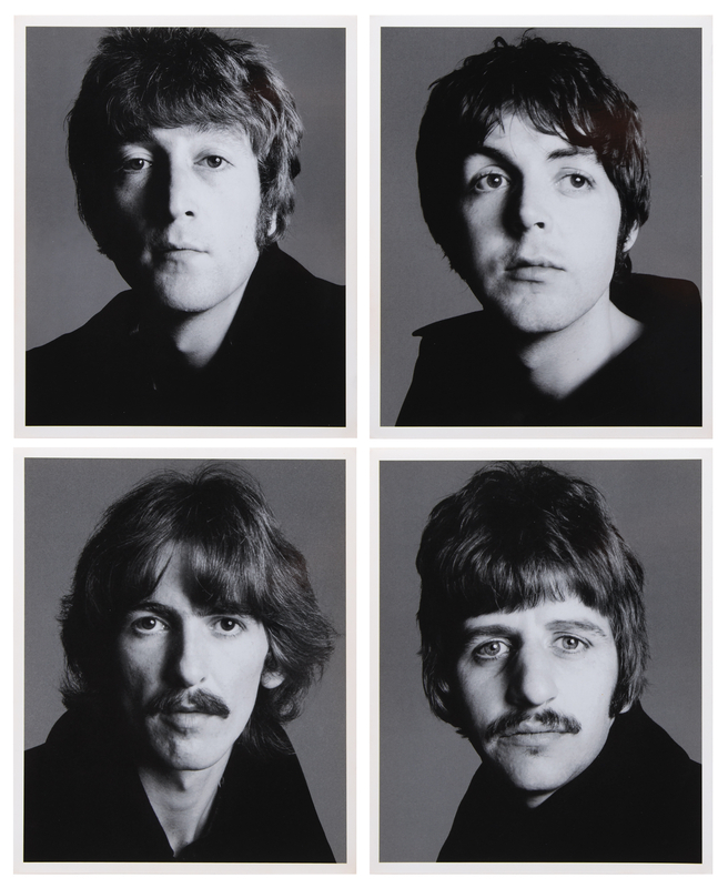 Lot 7035 Beatles (4) Photographs by Richard Avedon – Individual Portraits from the ‘Mount Rushmore’ Poster