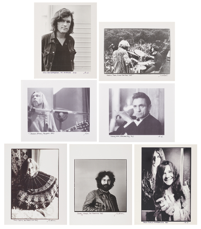 Lot 7309 Baron Wolman (7) Signed Photographs of 1960s-1970s Rock Icons