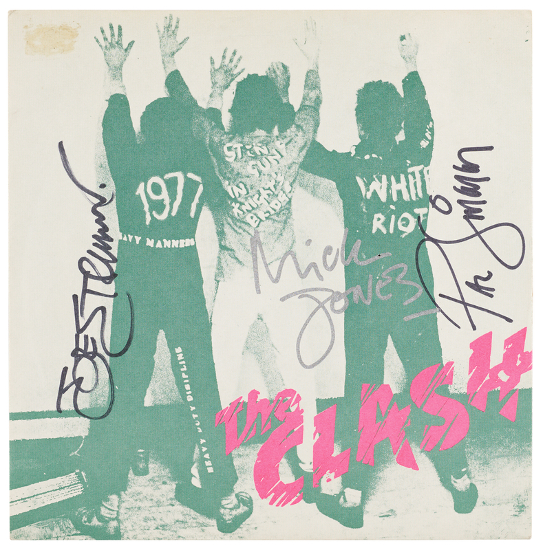Lot 7392 The Clash Signed 45 RPM Single Record - 'White Riot'