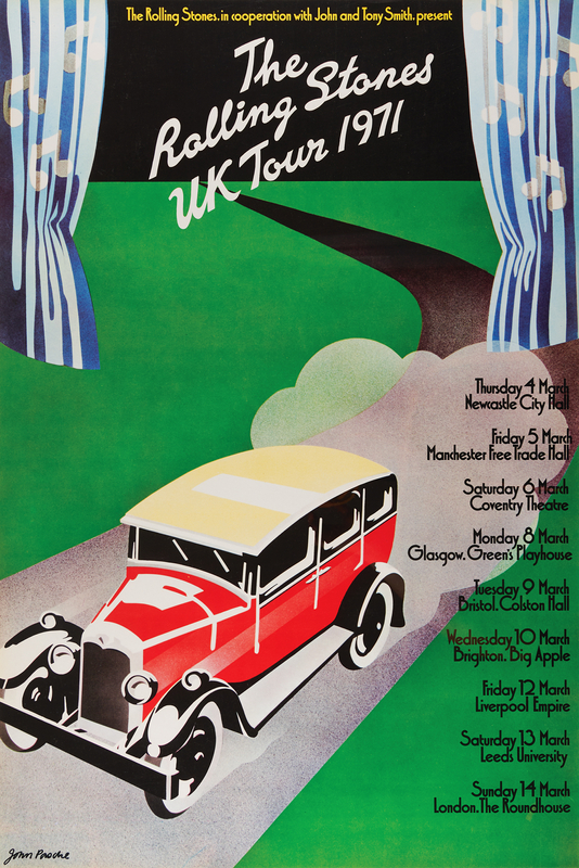 Lot 7141 Rolling Stones 1971 UK Tour Poster (20˝ x 30˝)