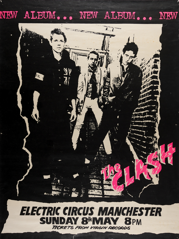 Lot 7396 The Clash 1977 Manchester Electric Circus Concert Poster (29.5˝ x 39.5˝)