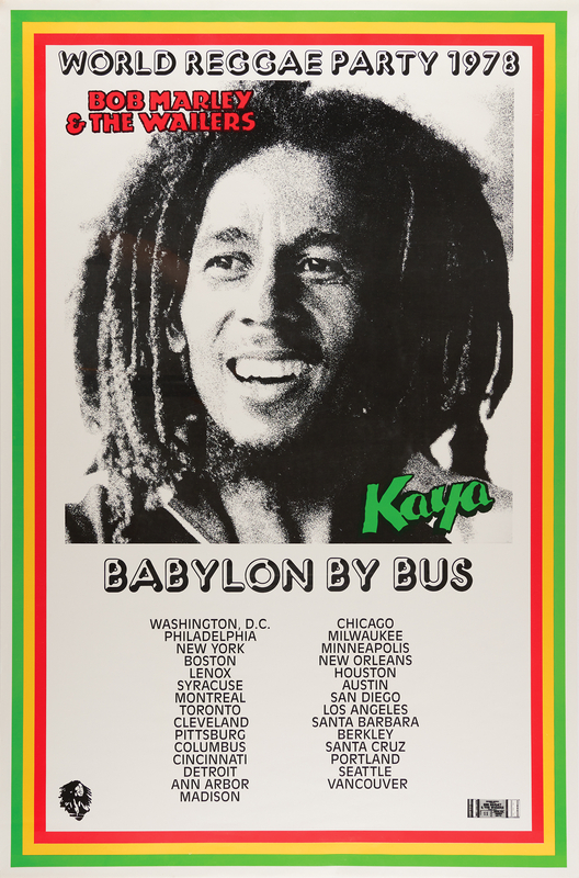 Lot 7361 Bob Marley 1978 Babylon by Bus Tour Poster (25˝ x 38˝)
