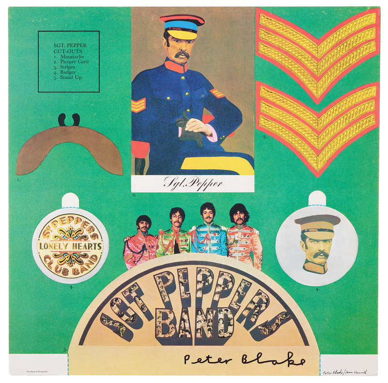 Lot 7070 Peter Blake Signed Inner Album Sleeve - Sgt. Pepper's Lonely Hearts Club Band by the Beatles