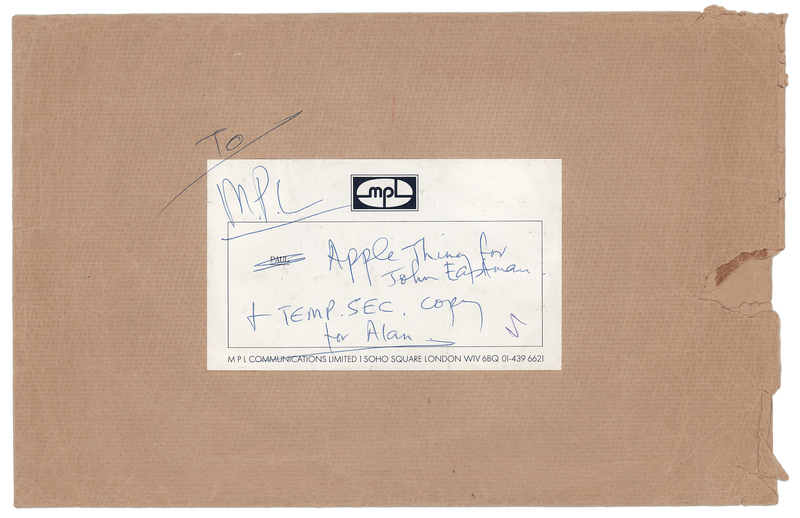 Lot 7081 Paul McCartney Hand-Annotated MPL Communications Mailing Envelope (1980)
