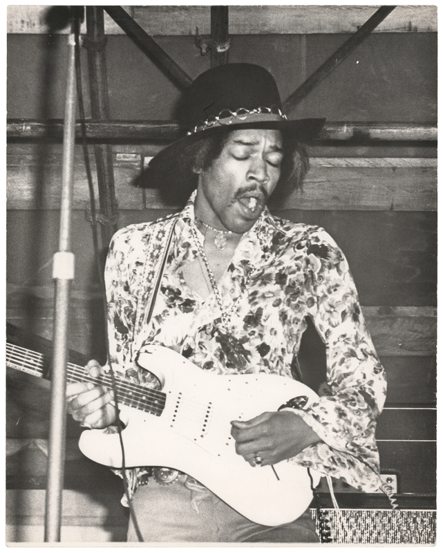 Lot 7109 Jimi Hendrix Vintage 'Woburn Music Festival' Photograph by Richard Sacks (1968)
