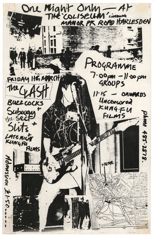 Lot 7386 The Clash 1977 Concert Handbill (Coliseum, Harlesden)