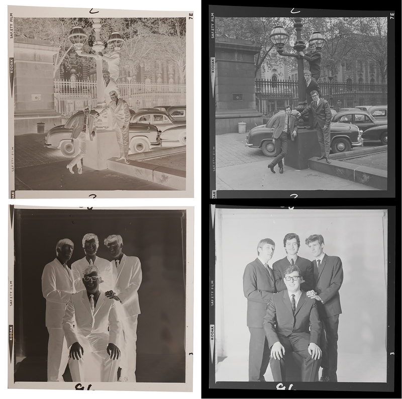 Lot 7234 Jimmy Page (2) Early Negatives of Carter Lewis and The Southerners - Sold with Copyright