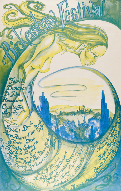 Lot 7160 Grateful Dead 1972 Bickershaw Festival Concert Poster (19.75˝ x 31.25˝)