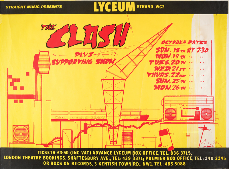 Lot 7391 The Clash 1981 Lyceum Ballroom Concert Poster (38˝ x 28.25˝)