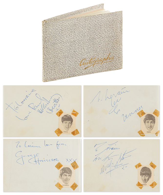 Lot 7012 Beatles Signatures - Obtained on the Set of A Hard Day's Night by Ringo Starr's Stand-In (March/April 1964)