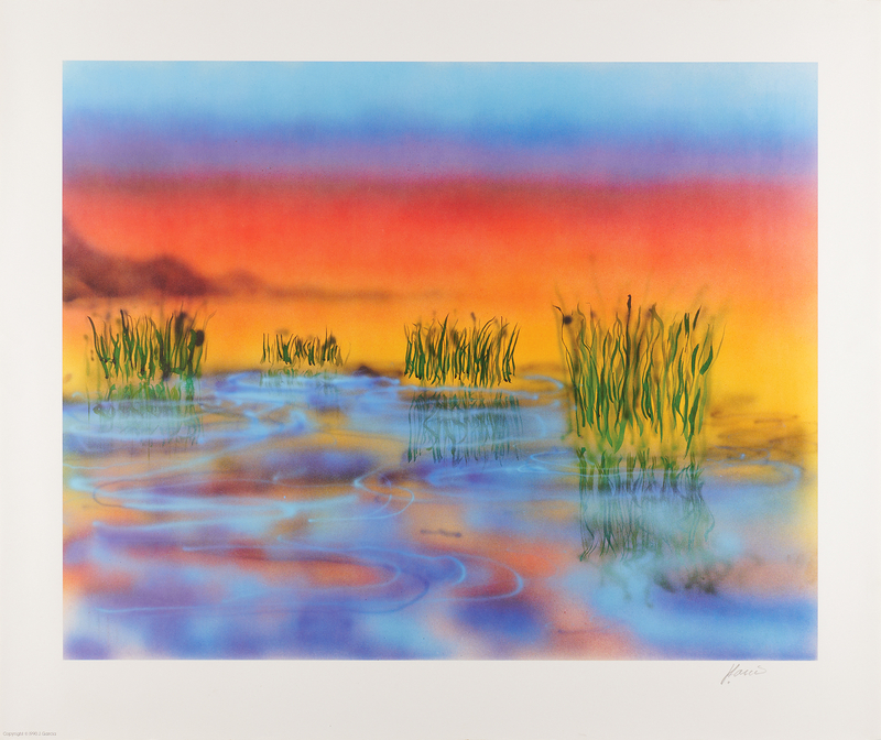 Lot 7158 Jerry Garcia Signed Artist's Proof Lithograph - 'Wetlands I' (28˝ x 23˝)