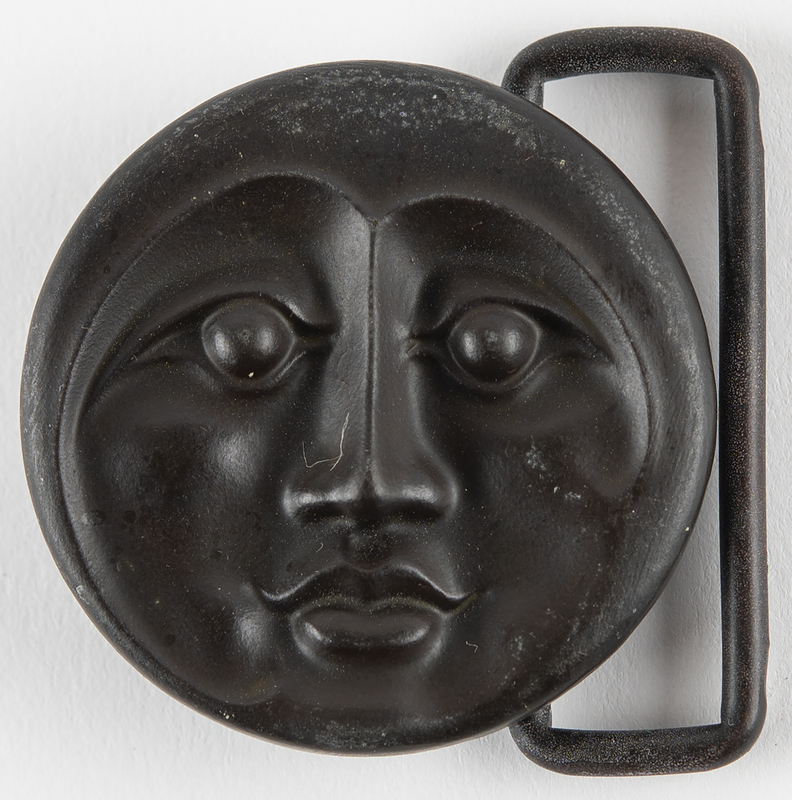 Lot 7184 Owsley Stanley Bronze 'Moon Face' Belt Buckle