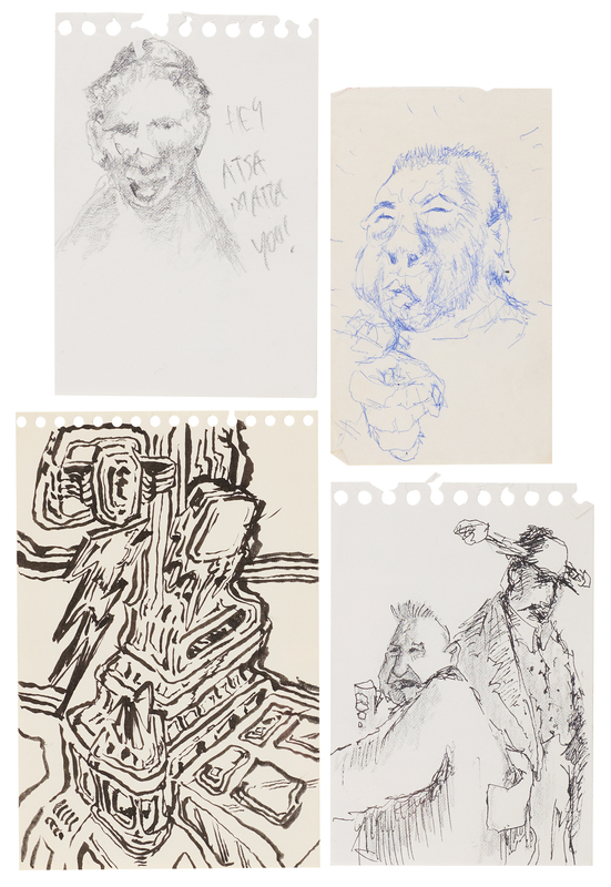 Lot 7164 Jerry Garcia (4) Original Sketches