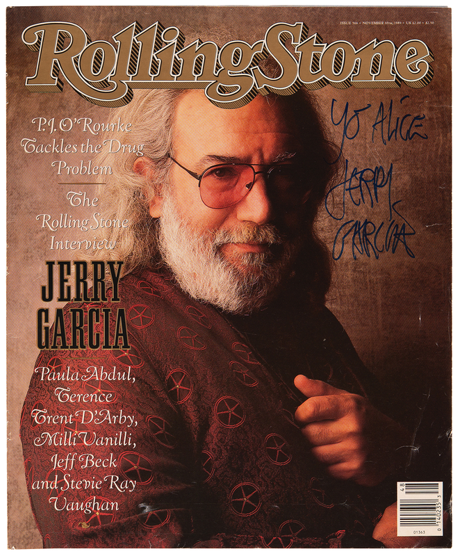 Lot 7170 Jerry Garcia Signed Rolling Stone Cover