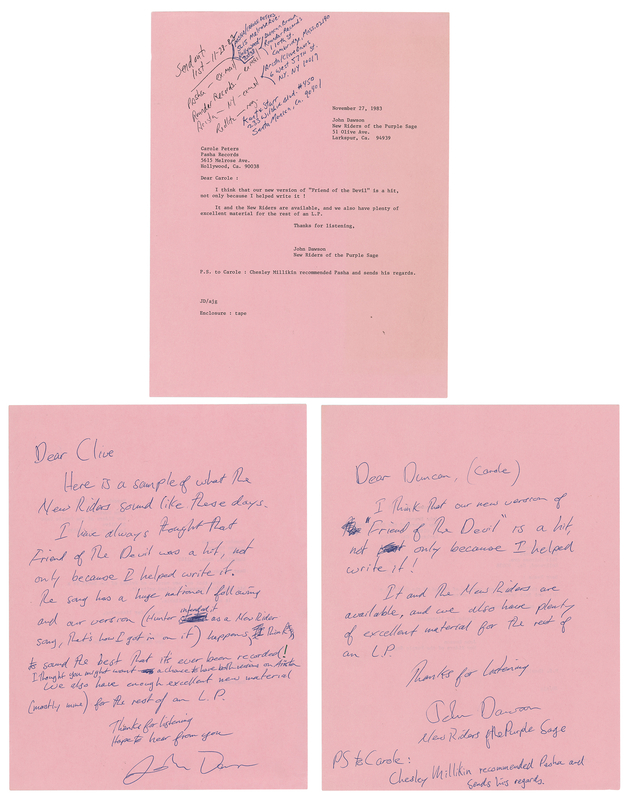 Lot 7183 John Dawson (2) Autograph Letters Signed: 