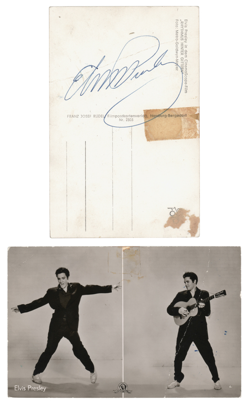 Lot 7254 Elvis Presley Signed Postcard Photograph