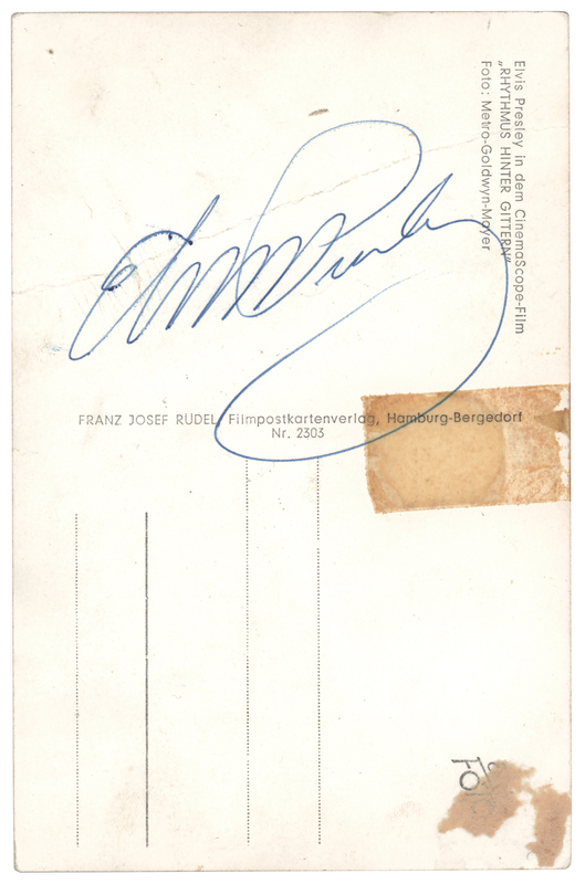 Lot 7254 Elvis Presley Signed Postcard Photograph