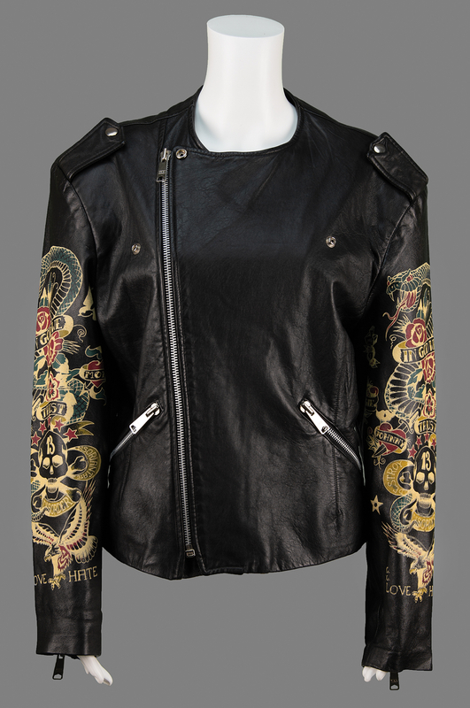 Lot 7466 David Bowie: Gail Ann Dorsey's John Richmond Leather Jacket - Worn on the Cover of Her Debut Album, The Corporate World