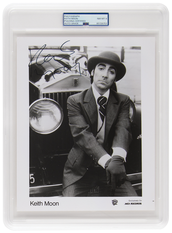Lot 7145 Keith Moon Signed Photograph - PSA NM-MT 8