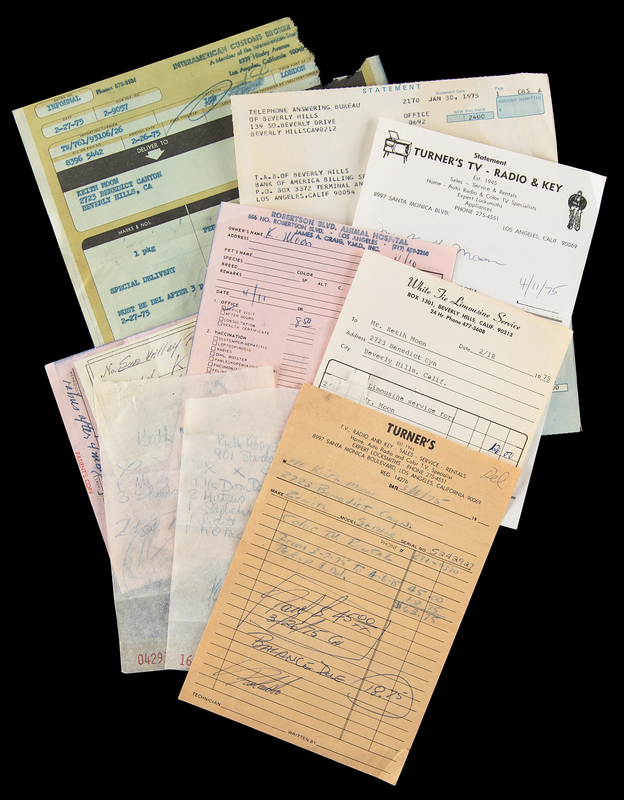Lot 7146 Keith Moon (11) Los Angeles Household and Pet-Related Documents (1975)