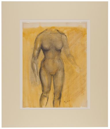 Lot #7264 Edie Sedgwick Original Mixed Media Female Figure Artwork (1962) - Image 2