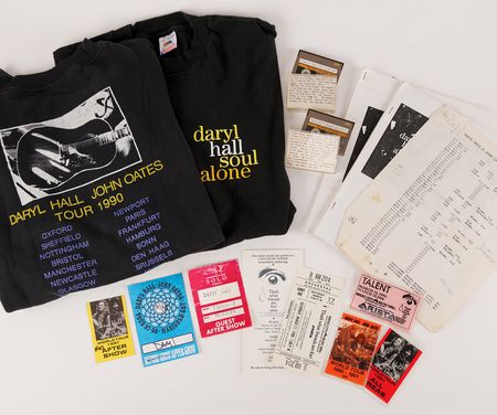 Lot #7350 Hall and Oates Tour Ephemera Group Lot