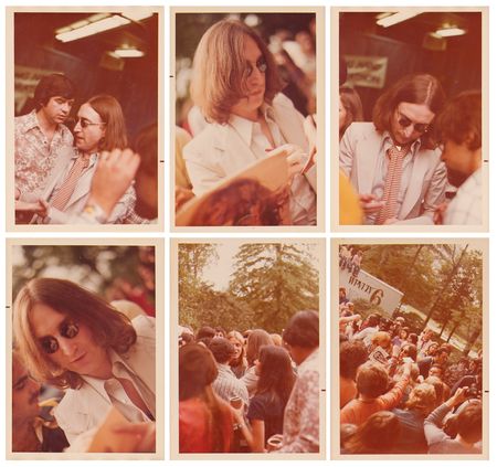 Lot #7017 Beatles: John Lennon Signature with (19) Candid Photographs from the 1975 WFIL Helping Hand Marathon - Image 4