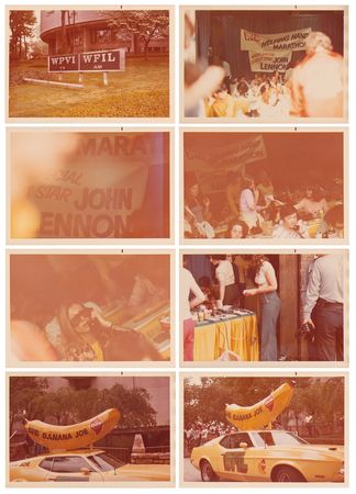 Lot #7017 Beatles: John Lennon Signature with (19) Candid Photographs from the 1975 WFIL Helping Hand Marathon - Image 5