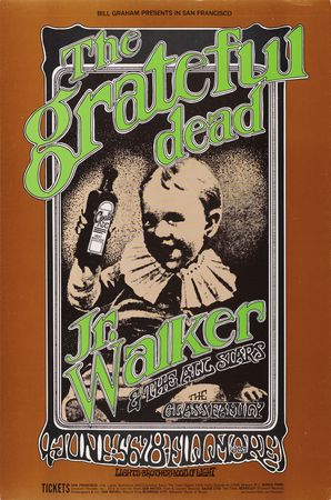 Lot #7176 Grateful Dead (8) Bill Graham Concert Posters, with The Doors, Miles Davis, and Junior Wells - Image 3