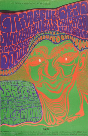Lot #7176 Grateful Dead (8) Bill Graham Concert Posters, with The Doors, Miles Davis, and Junior Wells - Image 8