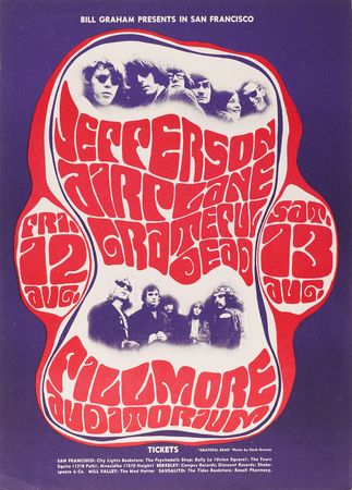 Lot #7307 Jefferson Airplane (11) Bill Graham Concert Posters, with Grateful Dead, Big Brother & The Holding Company, and John Lee Hooker - Image 10