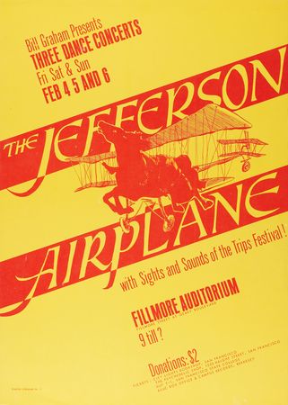 Lot #7307 Jefferson Airplane (11) Bill Graham Concert Posters, with Grateful Dead, Big Brother & The Holding Company, and John Lee Hooker - Image 2